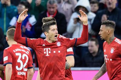 Robert Lewandowski, in Bayern Munich colours, has also been in excellent form for Poland. Matthias Balk / AFP
