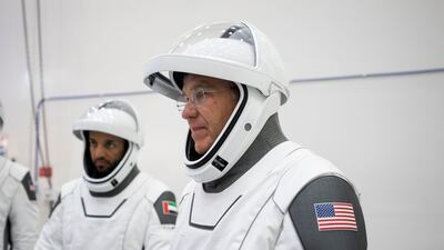 Nasa astronaut Stephen Bowen pictured next to Dr Al Neyadi.