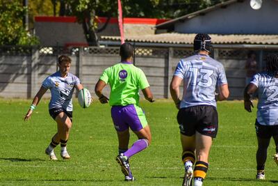 Conor Kennedy lines up a kick while playing for Zimbabwe Goshawks at a tournament in South Africa. Photo: Conor Kennedy