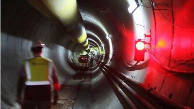 The Dh5.7 billion Strategic Tunnel Enhancement Programme (Step) is growing under and across the island of Abu Dhabi. Delores Johnson / The National