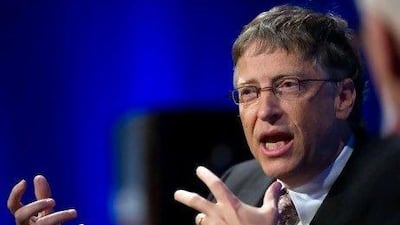 Microsoft chairman, and co-chair of the Bill and Melinda Gates Foundation Bill Gates, will open the Abu Dhabi Media Summit AFP Photo/Nicholas Kamm