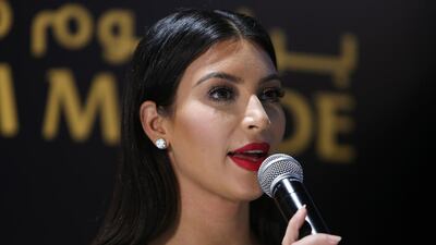 Kim Kardashian West will lead a make up masterclass with celebrity make-up artist Mario Dedivanovic. Pawan Singh / The National