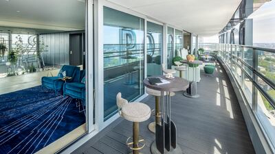 The penthouse has a large outdoor terrace.