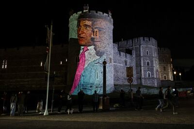 An image of President Donald Trump alongside disgraced financier Jeffrey Epstein is projected onto Windsor castle, leading to four arrests. Reuters