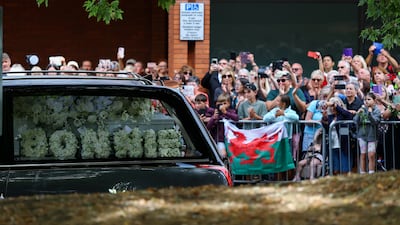 The coffin containing the remains of Bonnie Tyler arrives at Swansea Minster for a memorial service for the Welsh singer who died at the age of 75 in a hospital in Portugal. Reuters