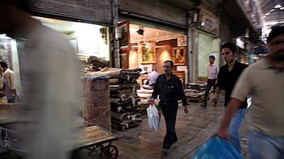 The Tehran bazaar has a whole section devoted to traditional Persian rugs.