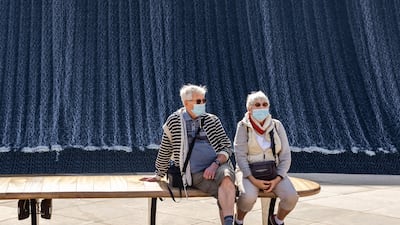 The Surreal water feature comes alive at night with its light show. Photo: Expo 2020 Dubai