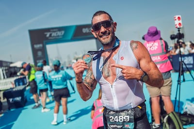 Ollie Ollerton put in an impressive performance in Dubai. Photo: T100 Triathlon