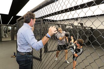 Wellfit's Meydan and JVC branches are 'monster gyms' that feature a children's gym, Thai boxing, judo, powerlifting and boxing. Pawan Singh / The National