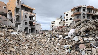 The town of Qana was repeatedly hit by Israeli bombardment AFP