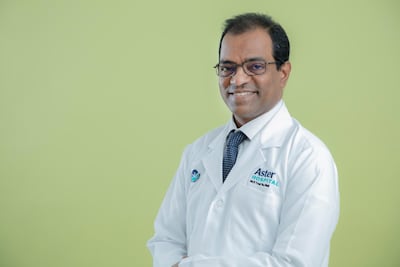 Dr Johny Pappachan Avookaran, internal medicine specialist with Aster Hospital. Irritation of the eyes, nose and throat, as well as headaches and dizziness can result from poor indoor air quality, he says. Courtesy: Aster