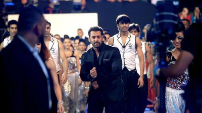 Salman Khan enters the stage. Ravindranath K / The National