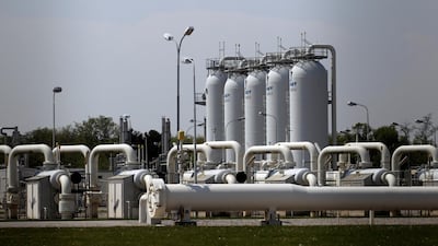 Gas pipes are pictured at Austria's largest natural gas import and distribution station in Baumgarten, Austria in this file picture from 2014. Heinz-Peter Bader/ Reuters