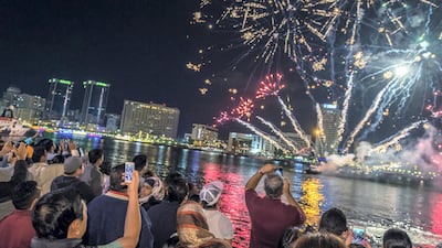 Diwali fireworks over Dubai Creek. Courtesy Marsa Al Seef