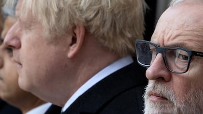 Prime Minister, Boris Johnson and Labour Leader, Jeremy Corbyn attend a vigil for victims of Friday's London Bridge terrorist attack. Getty