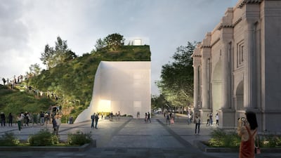 The hill will operate initially for six months. MVRDV