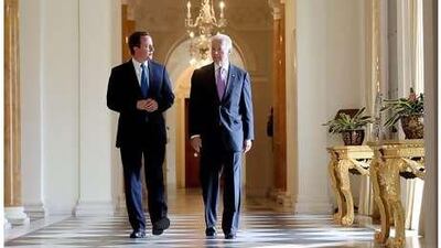 David Cameron heads to America following his meeting with Joe Biden yesterday.