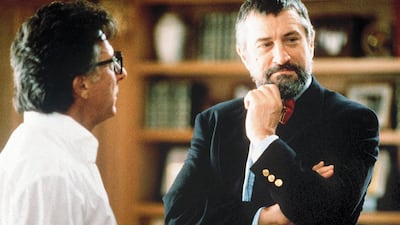 Dustin Hoffman and Robert De Niro in 'Wag The Dog,' a 1997 movie directed by Barry Levinson New Line / Tribeca