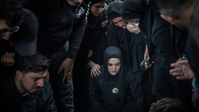 The funeral in Sidon of a man killed in an overnight Israeli air strike in Beirut. Getty Images