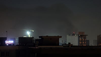 Israeli air strikes lit up the darkness in Tehran in the early hours of Tuesday. EPA