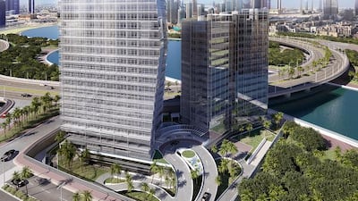 A rendering of the planned Langham Place hotel in Business Bay. Courtesy Omniyat
