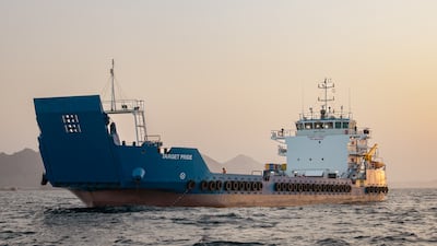 Oil tankers and cargo vessels anchored off Port Sultan Qaboos in Oman. Getty Images