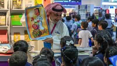 A scene at this year's Abu Dhabi International Book Fair, in May. Victor Besa / The National