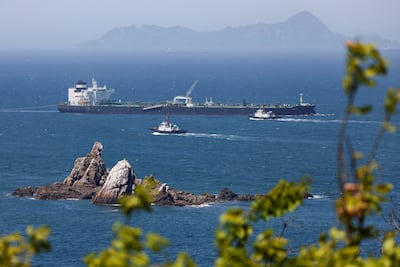 A tanker carrying UAE crude after passing through the Strait of Hormuz. Reuters