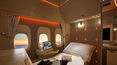 Would you fly first class for some 'complimentary' pyjamas? Courtesy Emirates