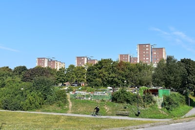 Tower blocks in the estate of Fittja, on the outskirts of Stockholm, built in the early 1970s. Gareth Browne/The National