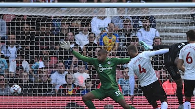 SOUTHAMPTON RATINGS: Gavin Bazunu - 7. A strong performance from the Southampton goalkeeper who produced a series of stops to keep his side in the game, including a smart save to deny Gabriel Jesus from point-blank range late in the first half. AFP