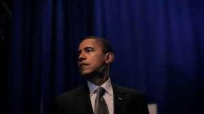 Barack Obama, the Democratic presidential candidate, waits backstage at an event in Lake Worth, Florida, last week.