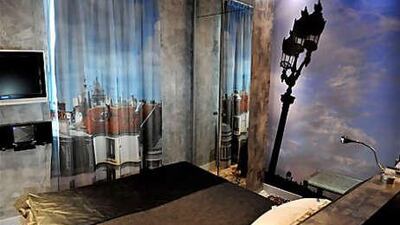 Each of the 16 rooms at the Apostrophe Hotel is decorated in a unique and quirky style.