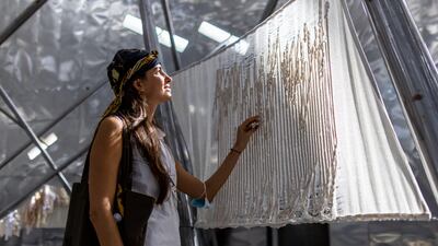 Some of the exhibits inside the Bahrain Pavilion.