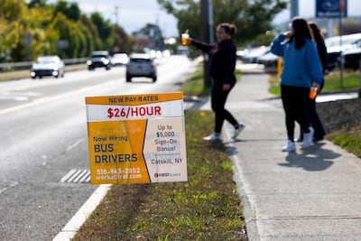Bus drivers in Catskill in rural New York state start on about $55,000 per year, according to this advert. Bloomberg