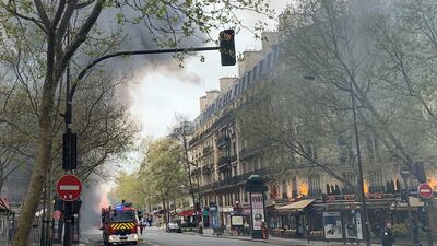 Smoke from the fire in Saint German boulevard was seen from miles around. Reuters