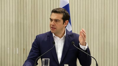 Greek Prime Minister Alexis Tsipras who will meet his Macedonian counterpart Zoran Zaev at Davos. REUTERS/Yiannis Kourtoglou