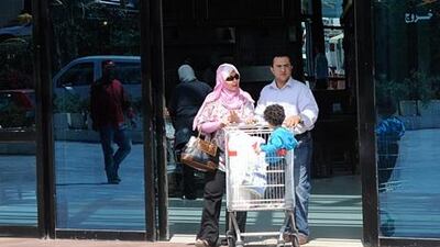 MAF and the French retail group Carrefour operate 13 outlets across Egypt as part of a joint venture. Above, shoppers at a mall in Cairo. Dana Smillie for The National