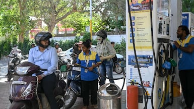 State fuel retailers are incurring a daily loss of 7.5 billion rupees, the government said. AFP