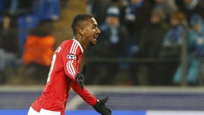 Benfica's Anderson Talisca celebrates after scoring a goal. REUTERS/Maxim Zmeyev