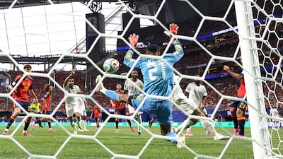 Mikel Oyarzabal of Spain scores his team's second goal against Saudi Arabia in Atlanta. AFP