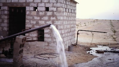The camp was built of simple stone bricks, with basic pipes providing water. Courtesy David Pryce