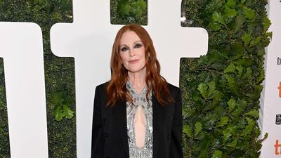Julianne Moore, in Celine, attends the premiere of 'Dear Evan Hansen' at the Toronto International Film Festival on September 9, 2021 in Toronto, Canada. AFP
