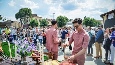 An alternative presentation by the Turkish designer Serdar Uzuntas. Courtesy Pitti Immagine