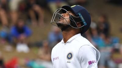 India's Mayank Agarwal after being dismissed by New Zealand's Trent Boult. AP