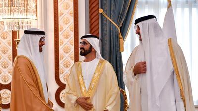 Sheikh Mohammed bin Rashid and Sheikh Mohammed bin Zayed offer condolences to Sheikh Tamim bin Hamad Al Thani on the passing of his grandfather Sheikh Khalifa bin Hamad Al Thani. Wam