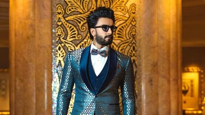 This shimmering jacket, worn in February 2019, almost resembled fish scales. Instagram / Ranveer Singh