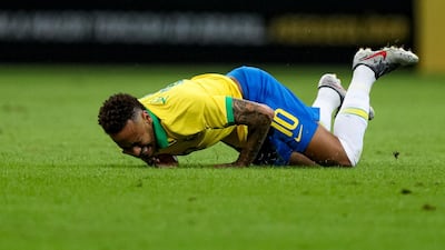 An ankle injury means Neymar is sidelined from playing at the Copa America for Brazil. Getty