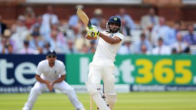 Ravindra Jadeja scored his first Test fifty under pressure on Sunday to help India set an imposing 319-run target against England. Gareth Copley / Getty Images