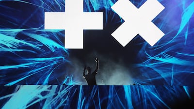 DJ Martin Garrix performing during the F1 concert held at Etihad Park in Abu Dhabi. Pawan Singh/The National